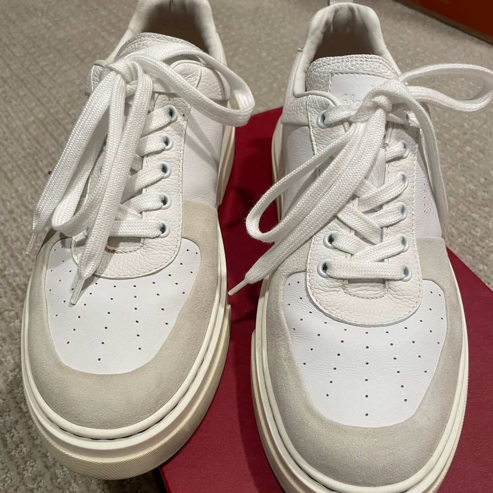 Salvatore Ferragamo - Cassina Lo Sneakers in White - Size: 8.5M